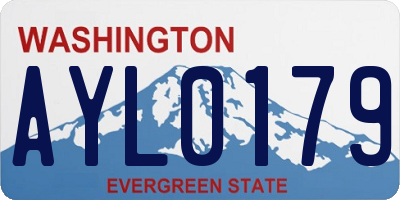 WA license plate AYL0179
