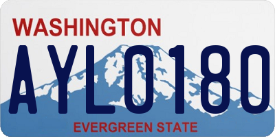 WA license plate AYL0180