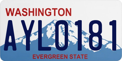 WA license plate AYL0181
