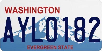 WA license plate AYL0182