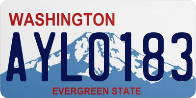 WA license plate AYL0183
