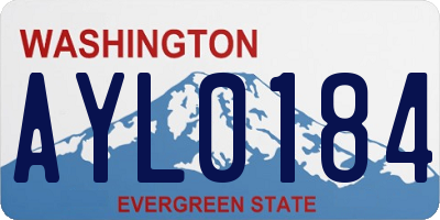 WA license plate AYL0184