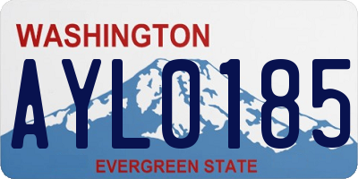 WA license plate AYL0185