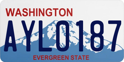 WA license plate AYL0187