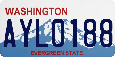 WA license plate AYL0188