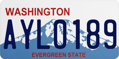 WA license plate AYL0189