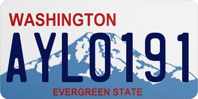 WA license plate AYL0191