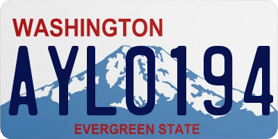 WA license plate AYL0194