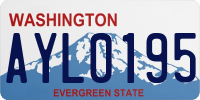 WA license plate AYL0195