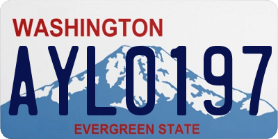 WA license plate AYL0197