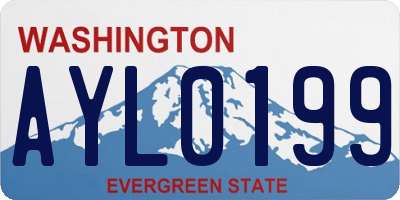 WA license plate AYL0199