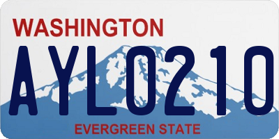WA license plate AYL0210