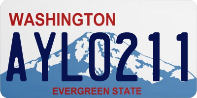 WA license plate AYL0211