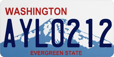WA license plate AYL0212