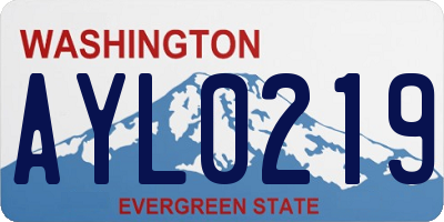 WA license plate AYL0219