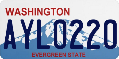 WA license plate AYL0220