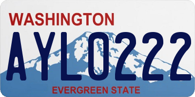 WA license plate AYL0222