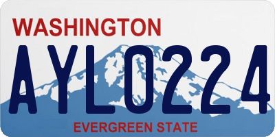WA license plate AYL0224