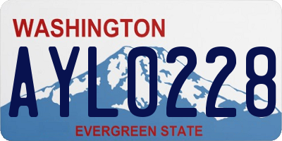 WA license plate AYL0228