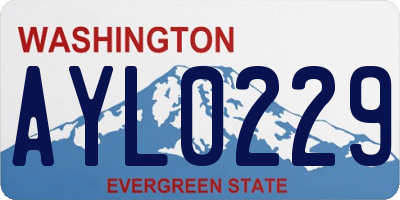 WA license plate AYL0229
