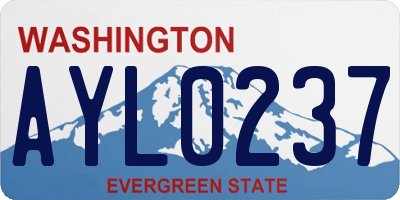 WA license plate AYL0237