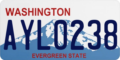 WA license plate AYL0238