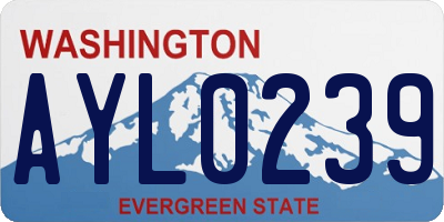 WA license plate AYL0239