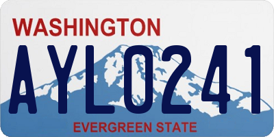WA license plate AYL0241