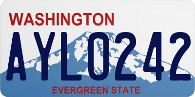 WA license plate AYL0242