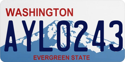 WA license plate AYL0243