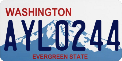 WA license plate AYL0244