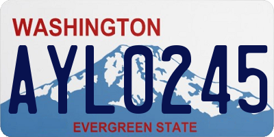 WA license plate AYL0245