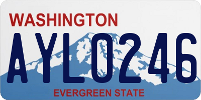 WA license plate AYL0246