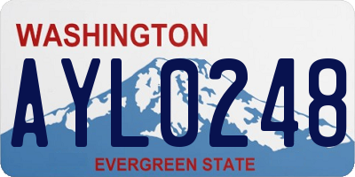 WA license plate AYL0248