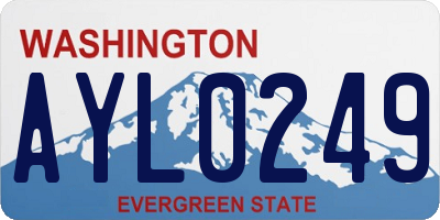 WA license plate AYL0249