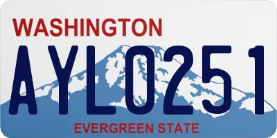 WA license plate AYL0251