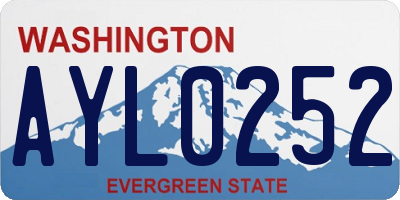 WA license plate AYL0252