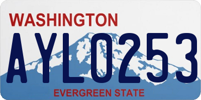 WA license plate AYL0253
