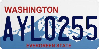 WA license plate AYL0255