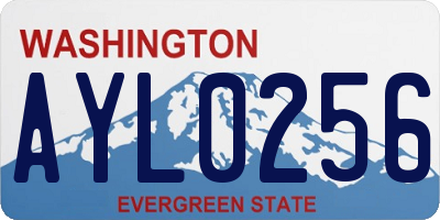 WA license plate AYL0256