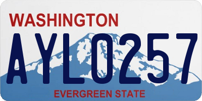 WA license plate AYL0257