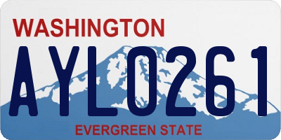WA license plate AYL0261