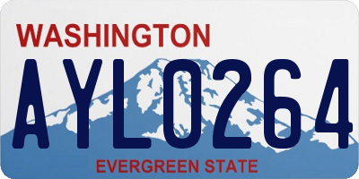 WA license plate AYL0264