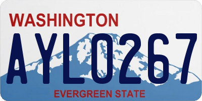 WA license plate AYL0267