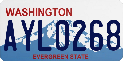 WA license plate AYL0268