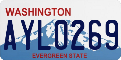 WA license plate AYL0269