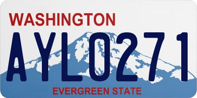 WA license plate AYL0271