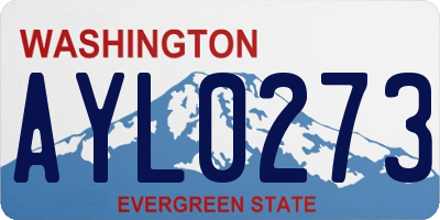 WA license plate AYL0273