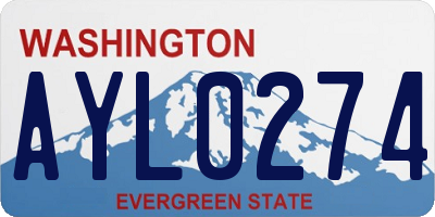 WA license plate AYL0274