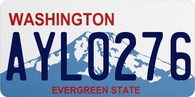 WA license plate AYL0276